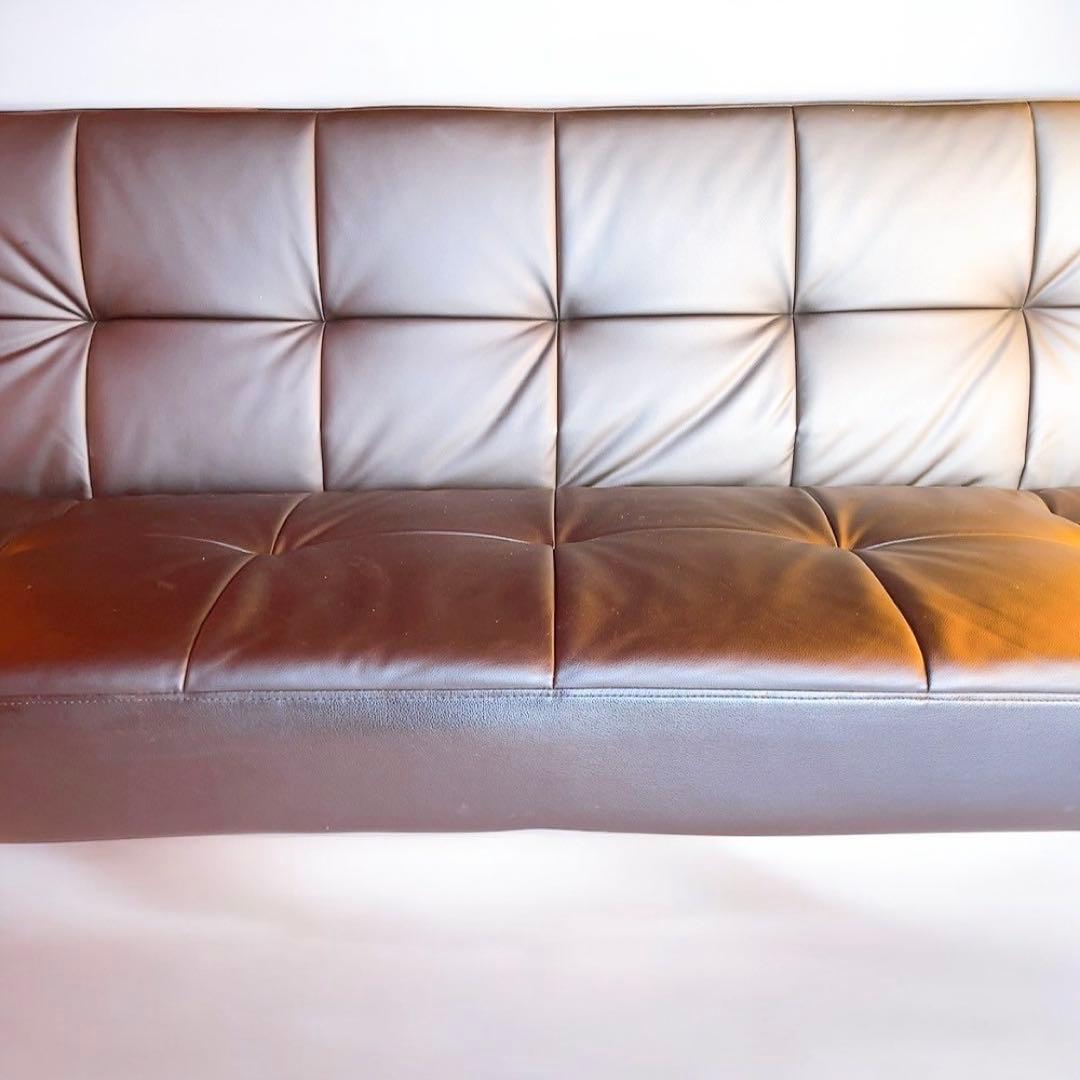 ニトリ　ソファベッド　Nシールドシリーズ マークスAM レザー調