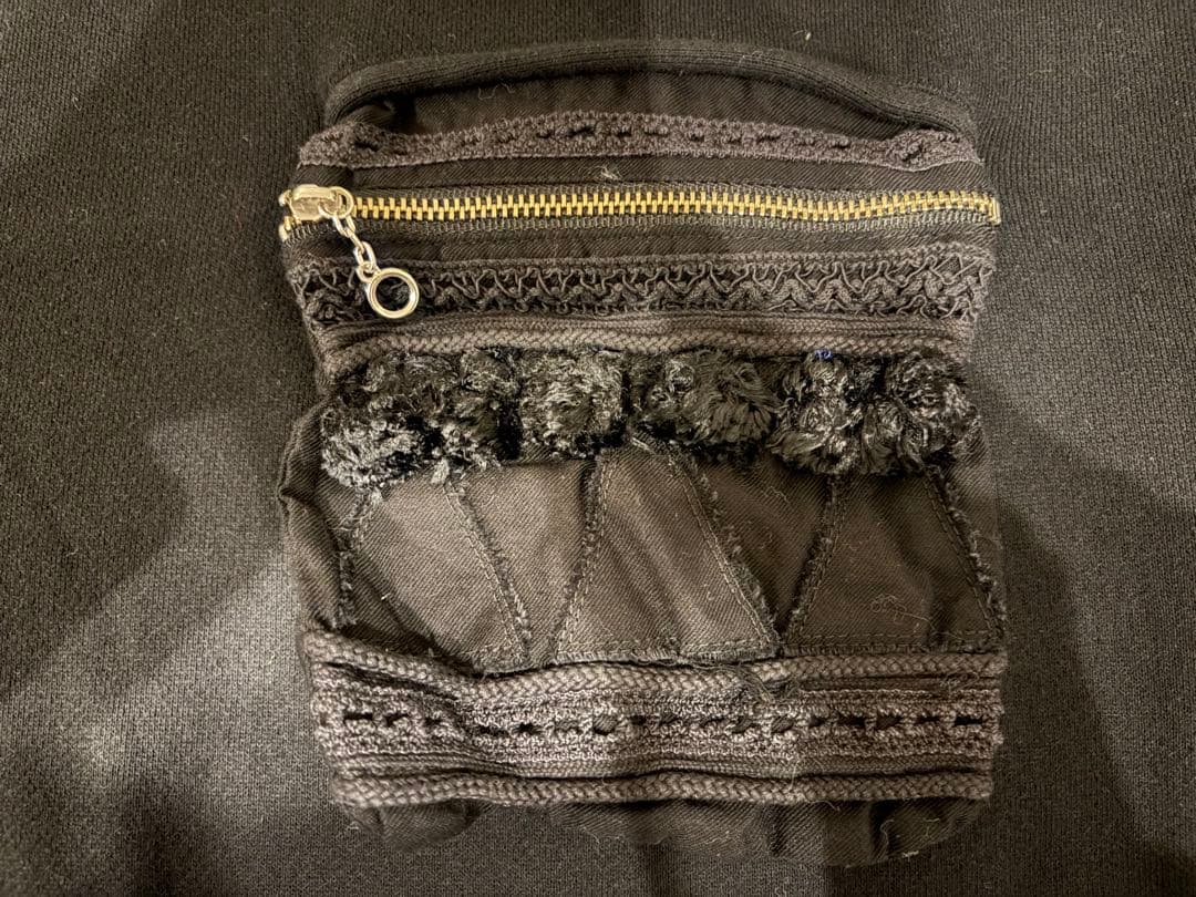 m*9様 UNDERCOVER トライバルフラシPKスウェット ブラック サイズ