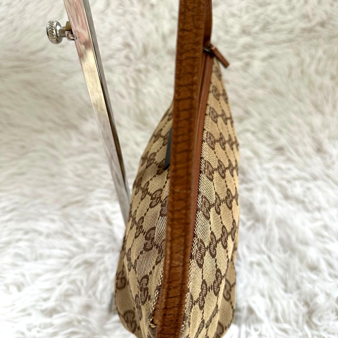 GUCCI グッチ アクセサリーポーチ GG柄 キャンバス ブラウン