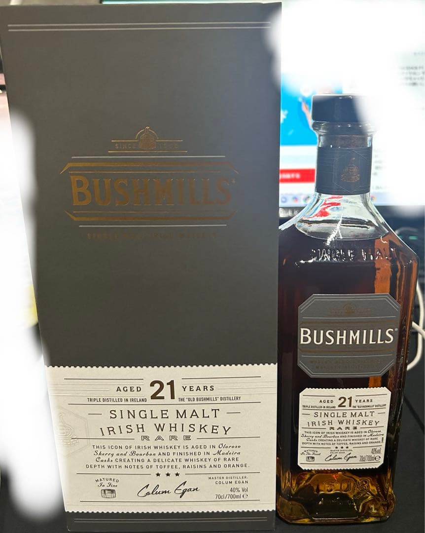 BUSHMILLS 21年 シングルモルトウイスキー ギフトボックス付き