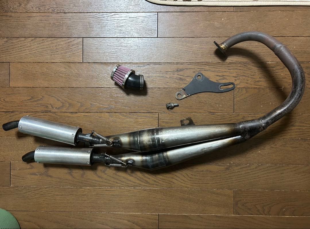 最終値下げ済み　DIO af18af27af28用ORM規制前2本だしチャンバー