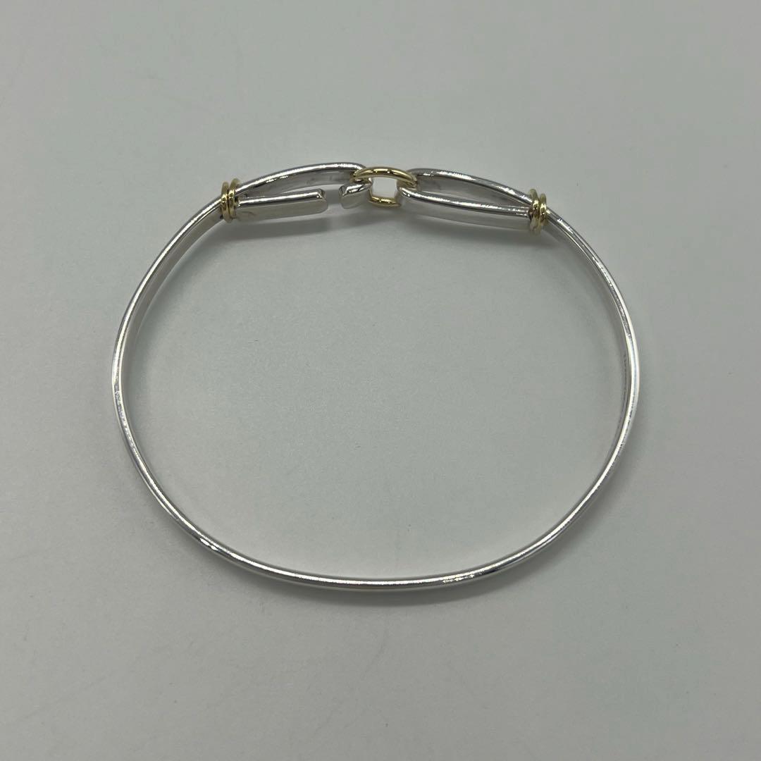ティファニー TIFFANY サークルフック バングル SV YG コンビ