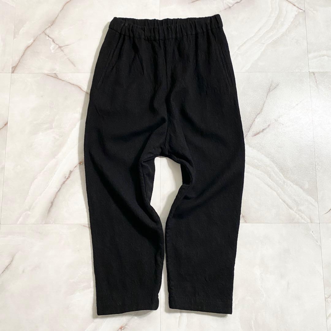 A17661 美品 アーツ&サイエンス ウール縮絨サルエルパンツ ブラック 1