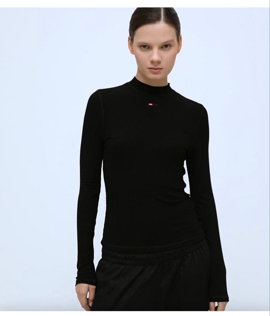 DIESEL タートルネック ブラック Tシャツ A10399