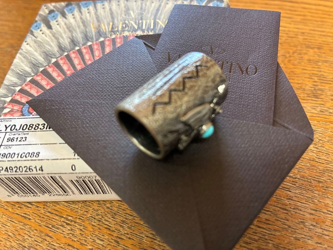 VALENTINO スカーフリング インディアンジュエリー　ナバホサンダーバード