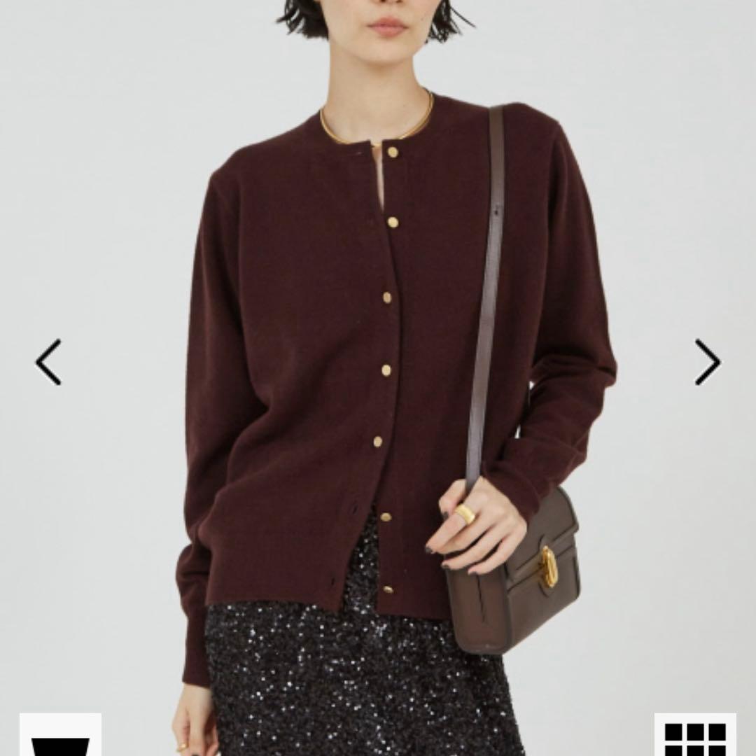 COCUCA ブラック ウールカーディガン