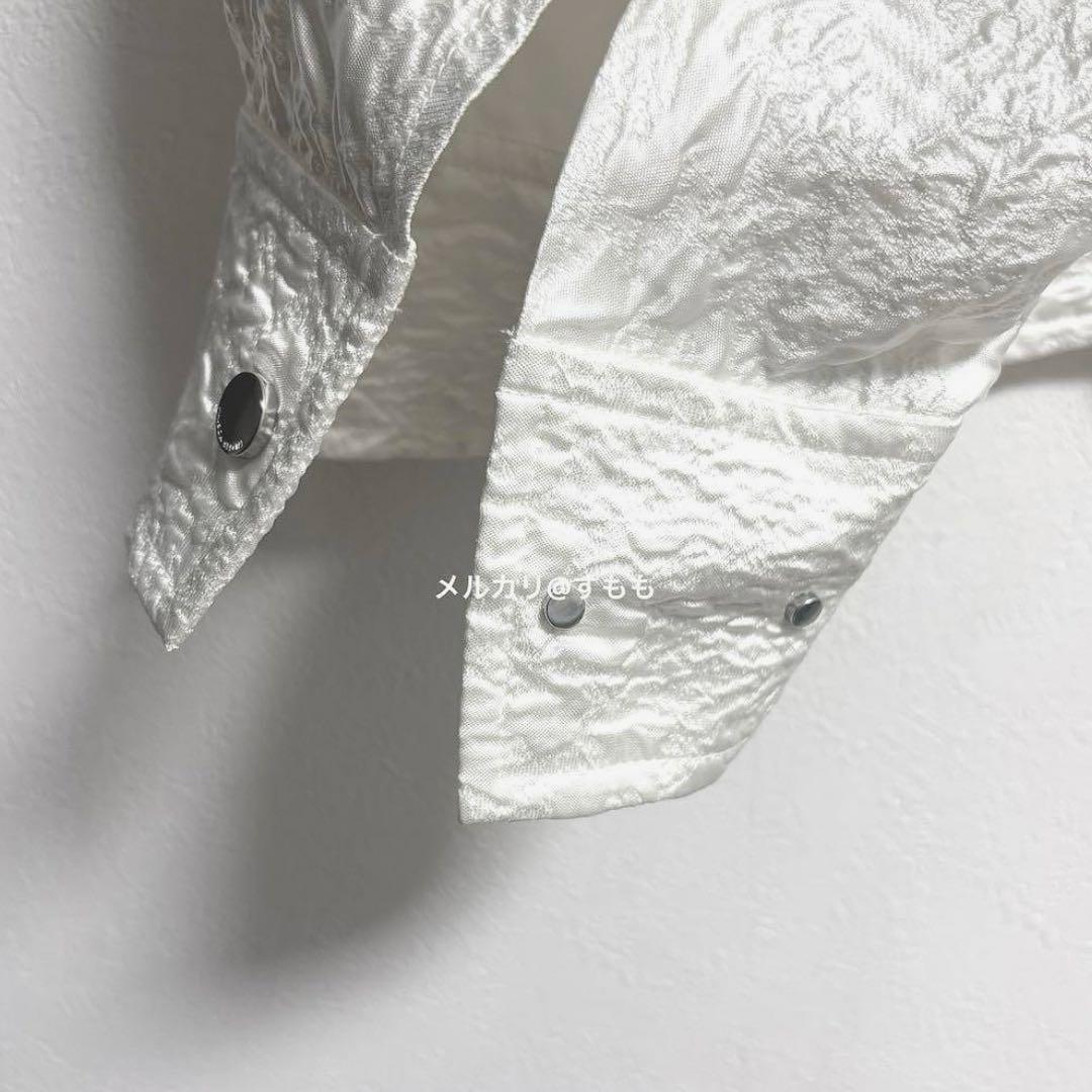 メゾンスペシャル ジャガードカラーブルゾン シンプル ホワイト ライトアウター