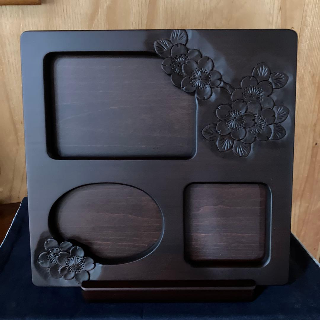 軽井沢彫り写真立て　ミツ窓　桜 軽井沢彫家具工房　ICCHODO