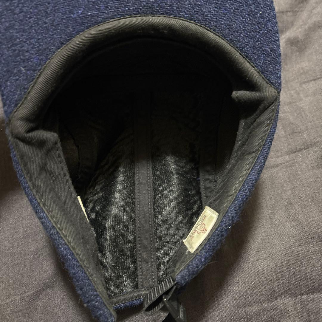 Supreme ネイビーキャップ ハリスツイード