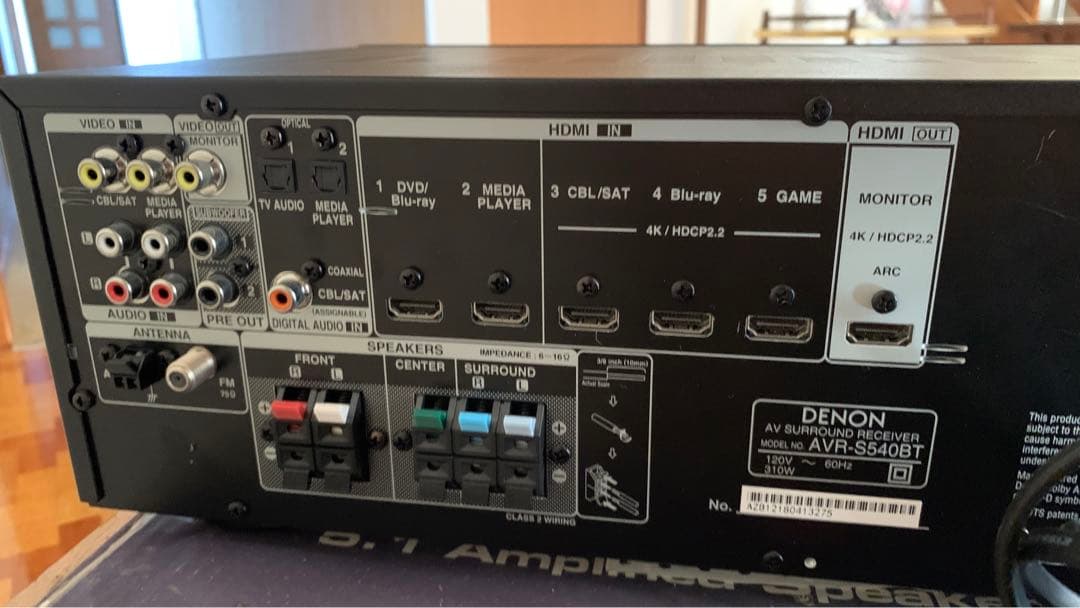 【美品】Denon AVR-S540BT 中古