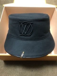 ルイヴィトン 帽子 ブラック シャポーLVシティー Mサイズ バケットハット