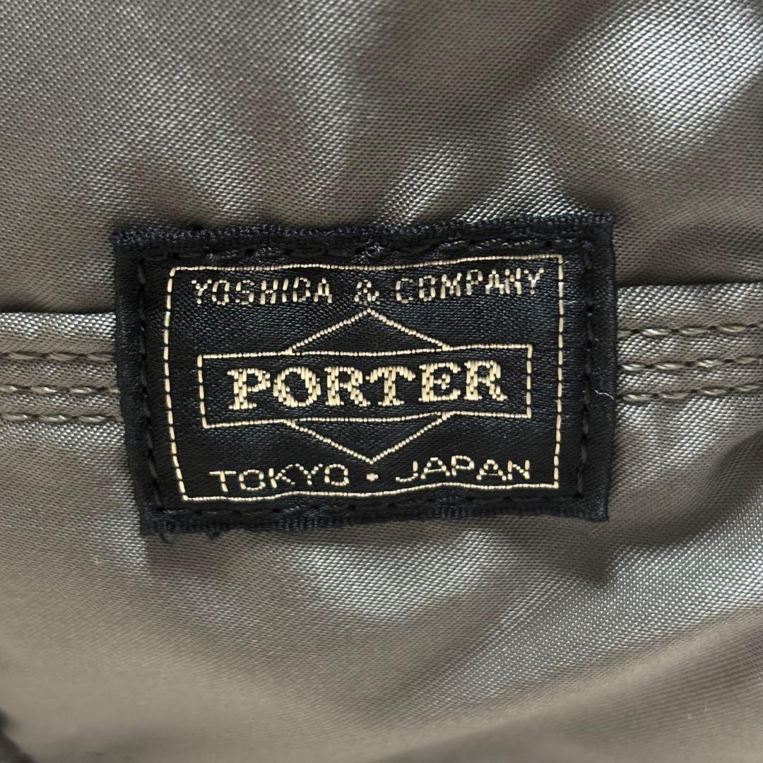 【美品】PORTER タンカー ミニボストン ドラムバッグ シルバーグレー S