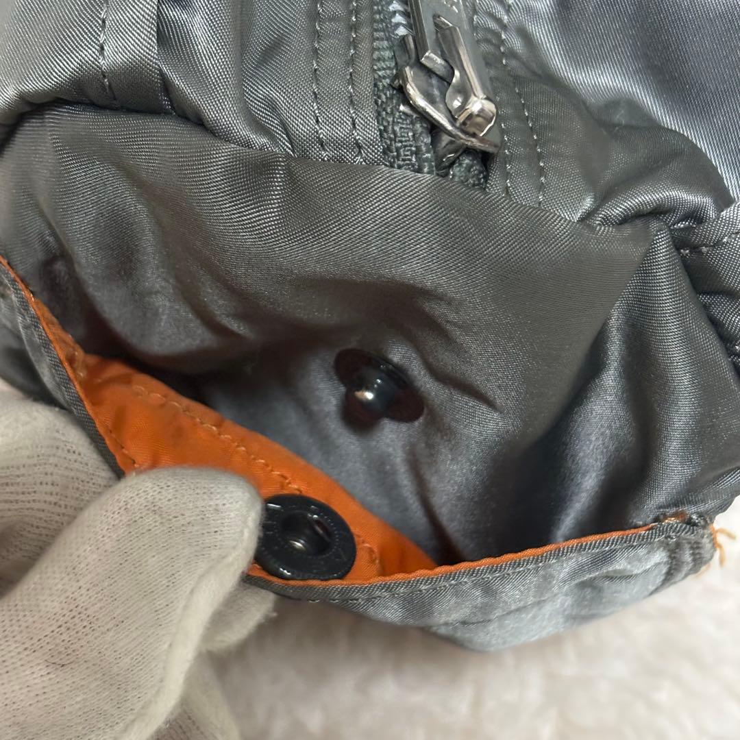 【美品】PORTER タンカー ミニボストン ドラムバッグ シルバーグレー S