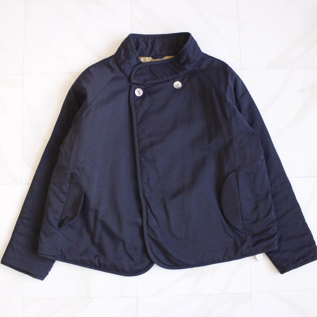 Vim 中綿ジャケット 22AW Sサイズ ネイビー シェルボタン サンダル