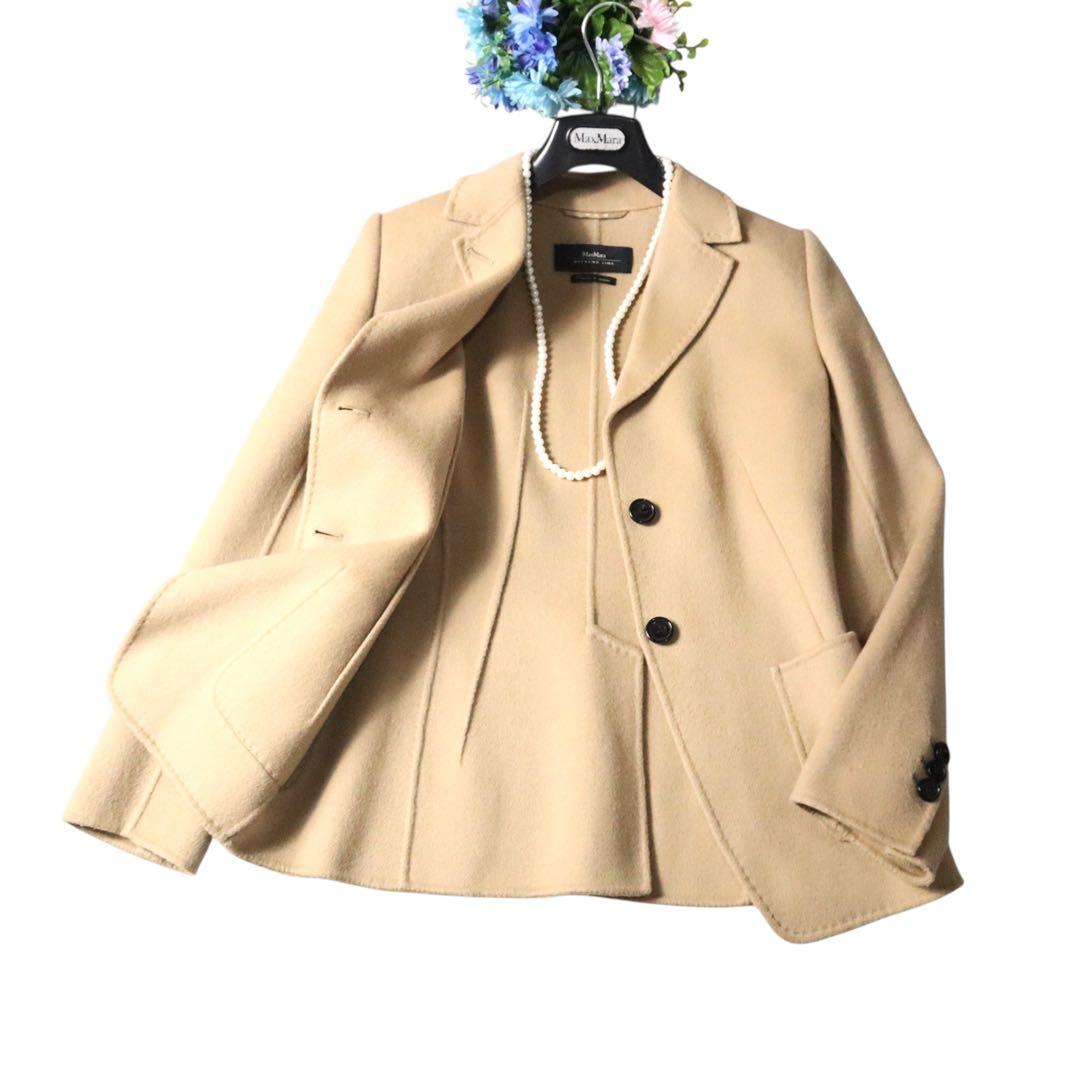 MaxMaraクチートアマーノ　ダブルフェイス　ショートコートキャメルジャケット