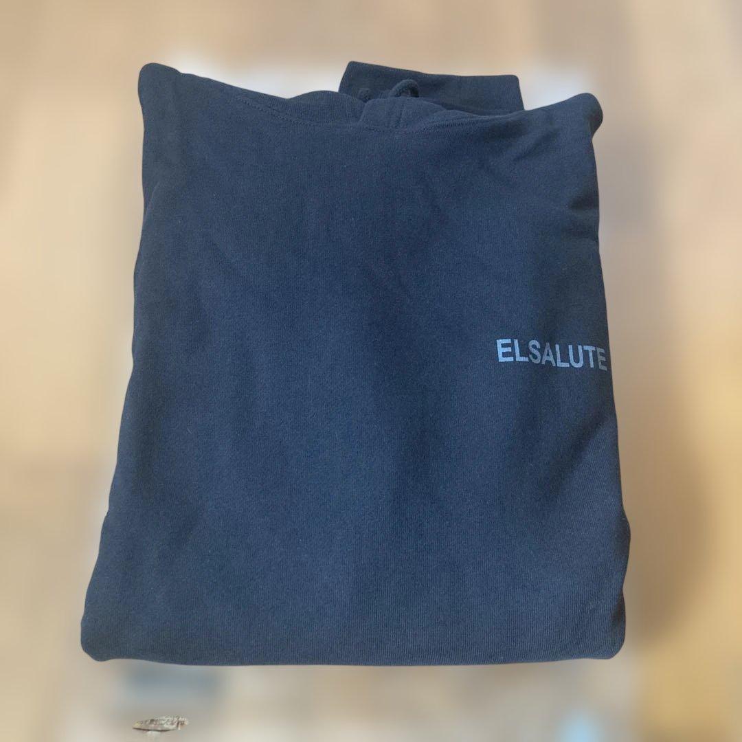 黒ちゃん様用　ELSALUTE HOODIEブラックパーカー LL エルサルーテ