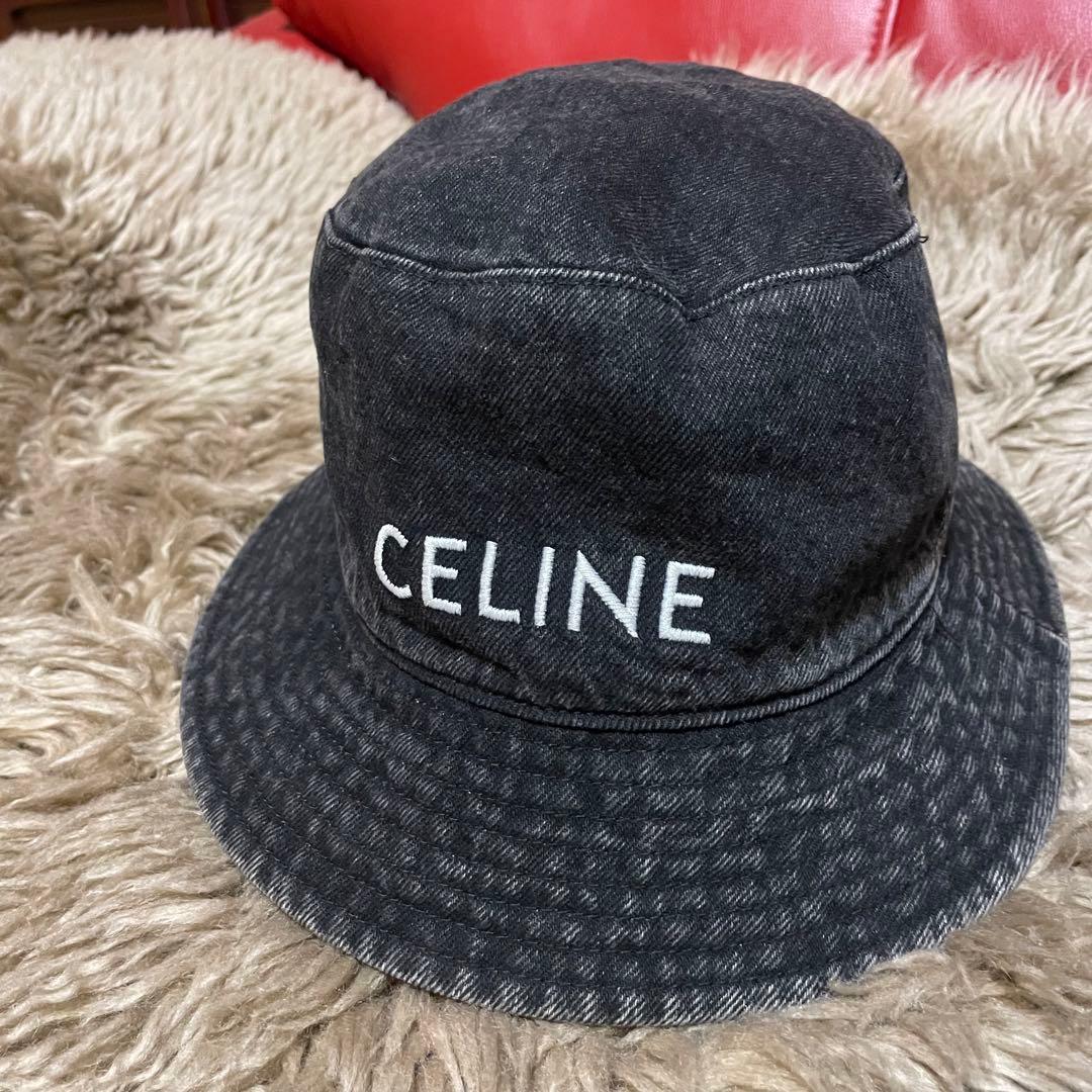 正規品‼︎ セリーヌ　バケットハット　デニム　ブラックCELINE バケハ