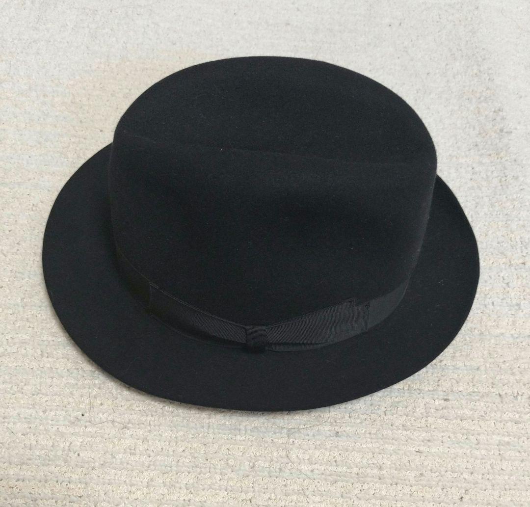 【期間限定価格】ボルサリーノ ラビットファーハット ブラック 57cm