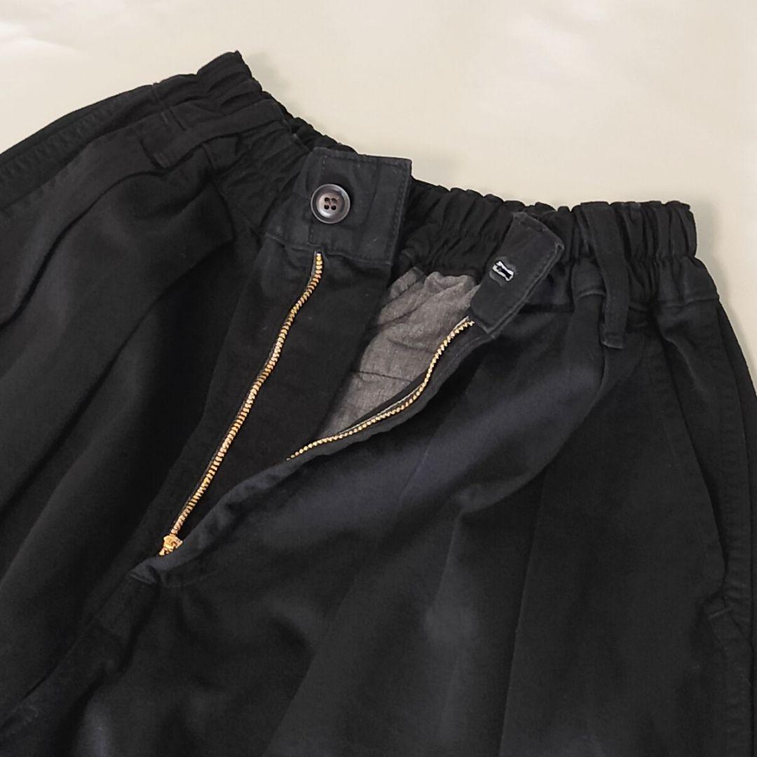 美品 HARVESTY コットン チノクロス サーカス ショートパンツ 黒