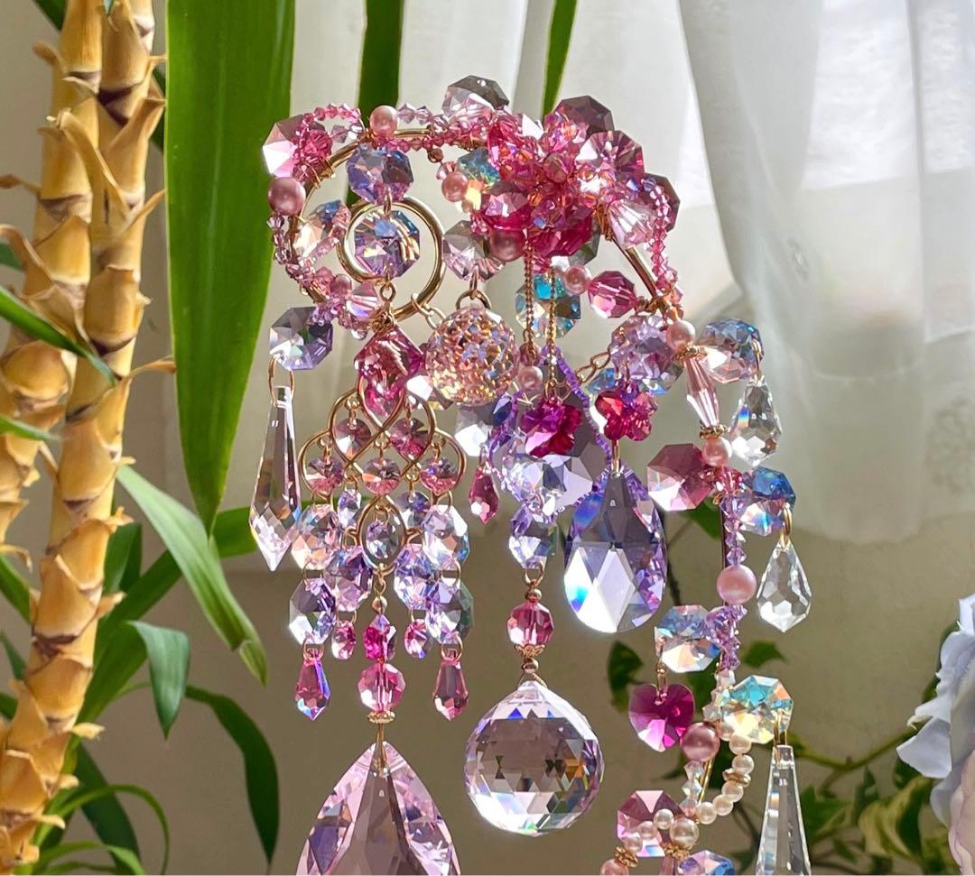 サンキャッチャー スワロフスキー ロザリン63mm