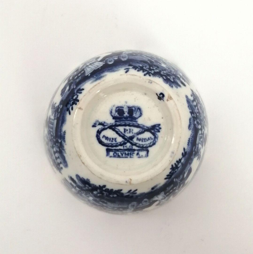 阿蘭陀焼 デルフト ペトルス・レグー窯 銅版転写 煎茶碗 アンティーク