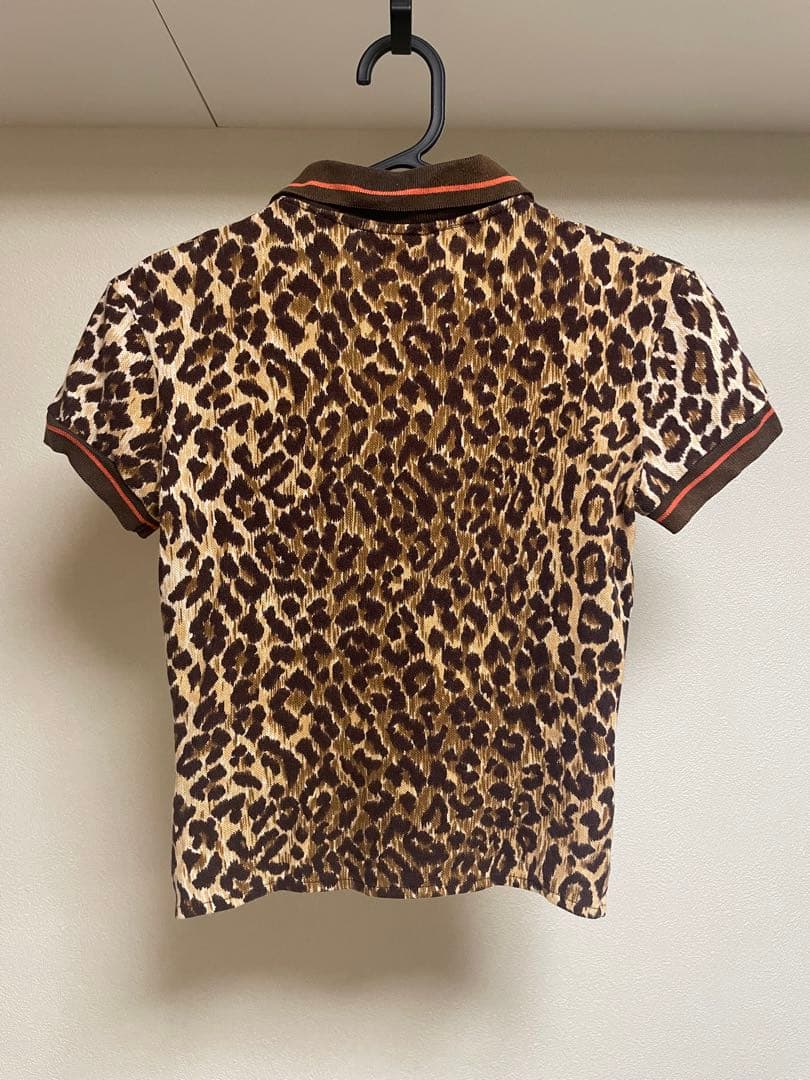 イタリア製【D&G】ヒョウ柄半袖ポロシャツ　コットン　レオパード　SIZE38