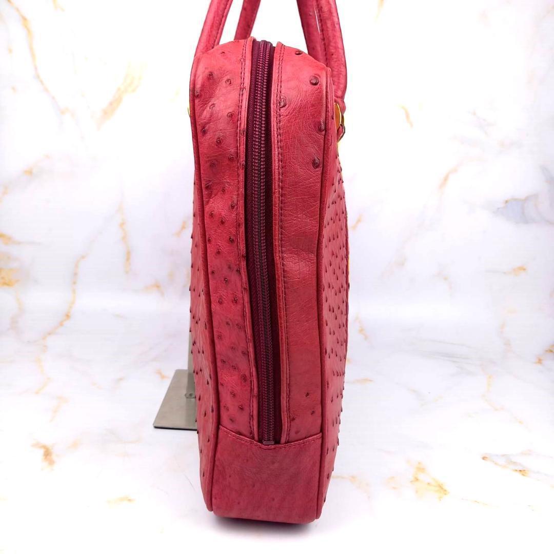 お*ー様 ✨良品✨　カラカラ　ビジネスバッグ　ブリーフケース　オーストリッチ