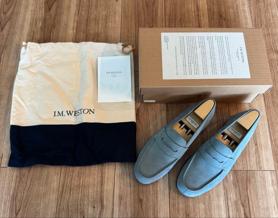 J.M. WESTON ル・モック ブルーヌバック 7.5Ｄ　純正ツリー付き