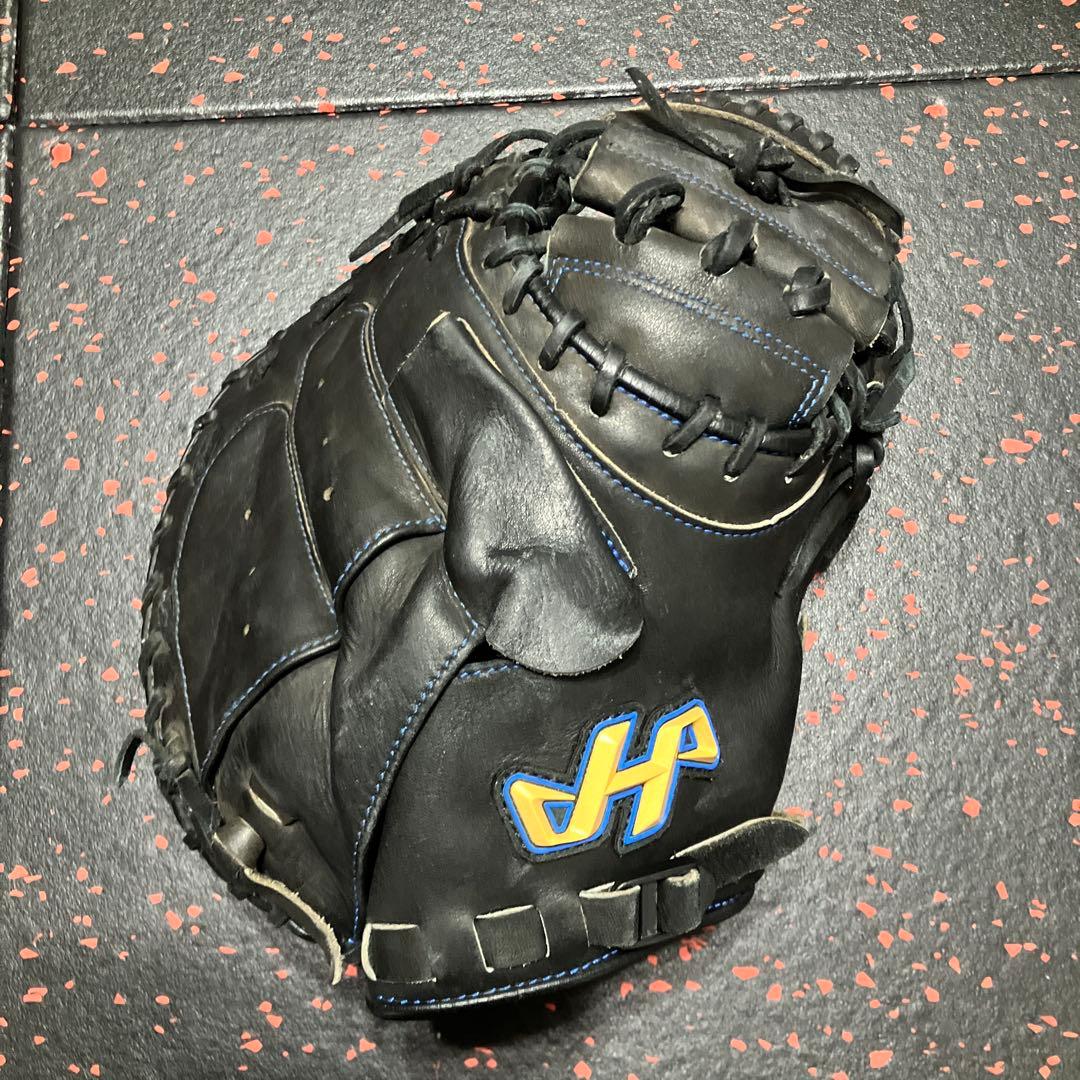 ハタケヤマ　キャッチャーミット 黒　一般軟式用