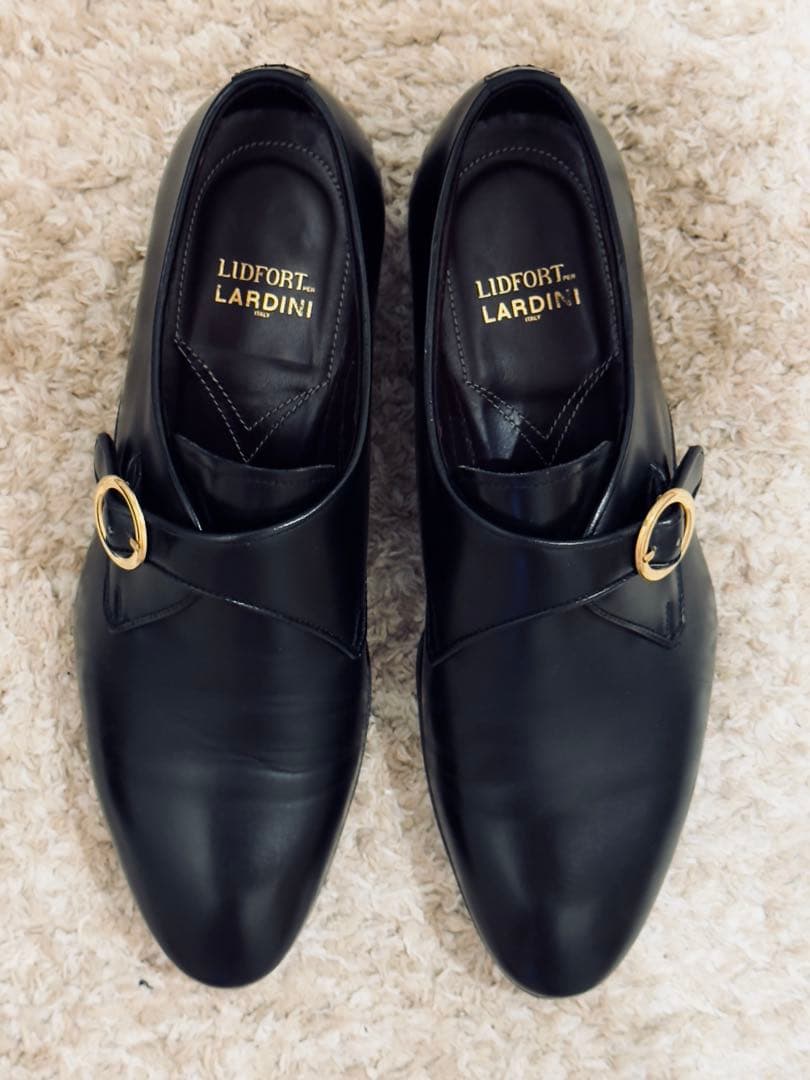 [ちゃまま]LARDINブルレザーシングルモンクストラップシューズ