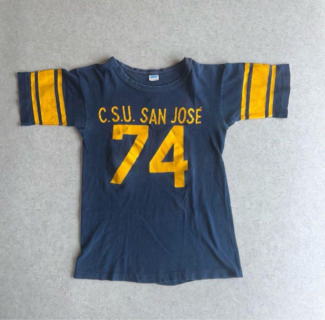 70s チャンピオン　フットボールTシャツ　バータグ