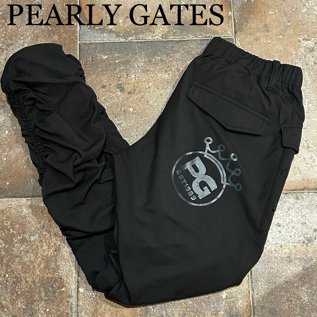 PEARLY GATES 蓄熱 ロゴ プリント　パンツ　ストレッチ　サイズ1