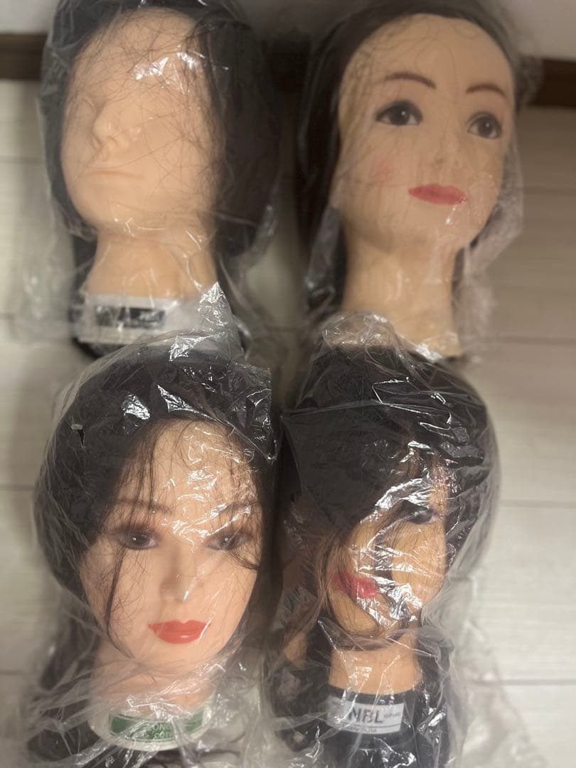 新品 美容師国家試験　4体セット カットウィッグ カットマネキン