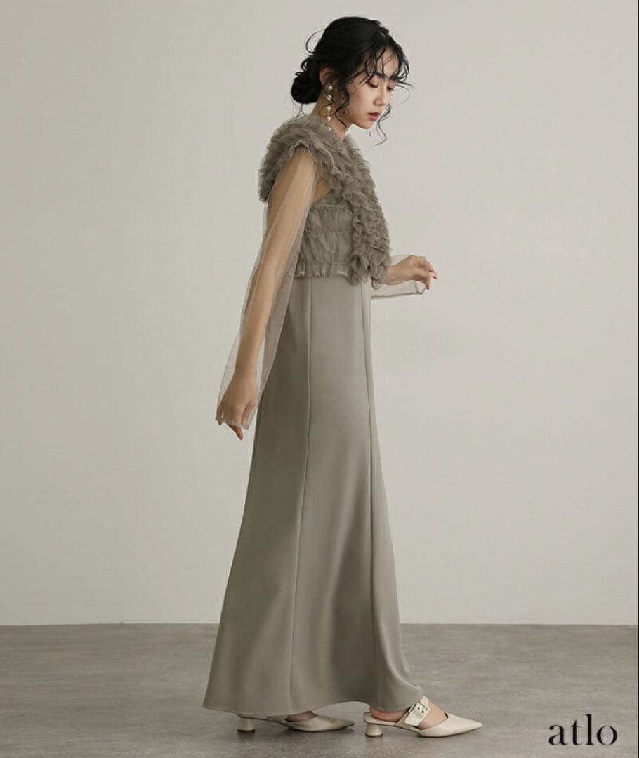 【美品】プールヴー フリルボレロ 3点セット パーティードレス M ブラック