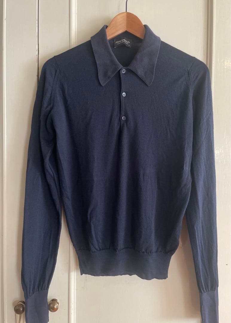 JOHN Smedleyウール ポロシャツ　リーミルズ正規品