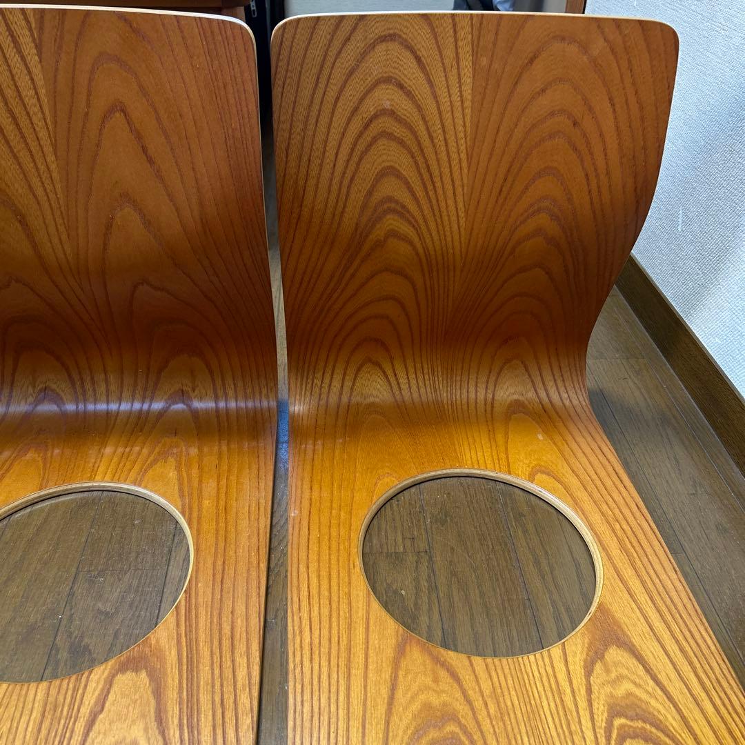 天童木工 木製オープンバック座椅子 4脚セット