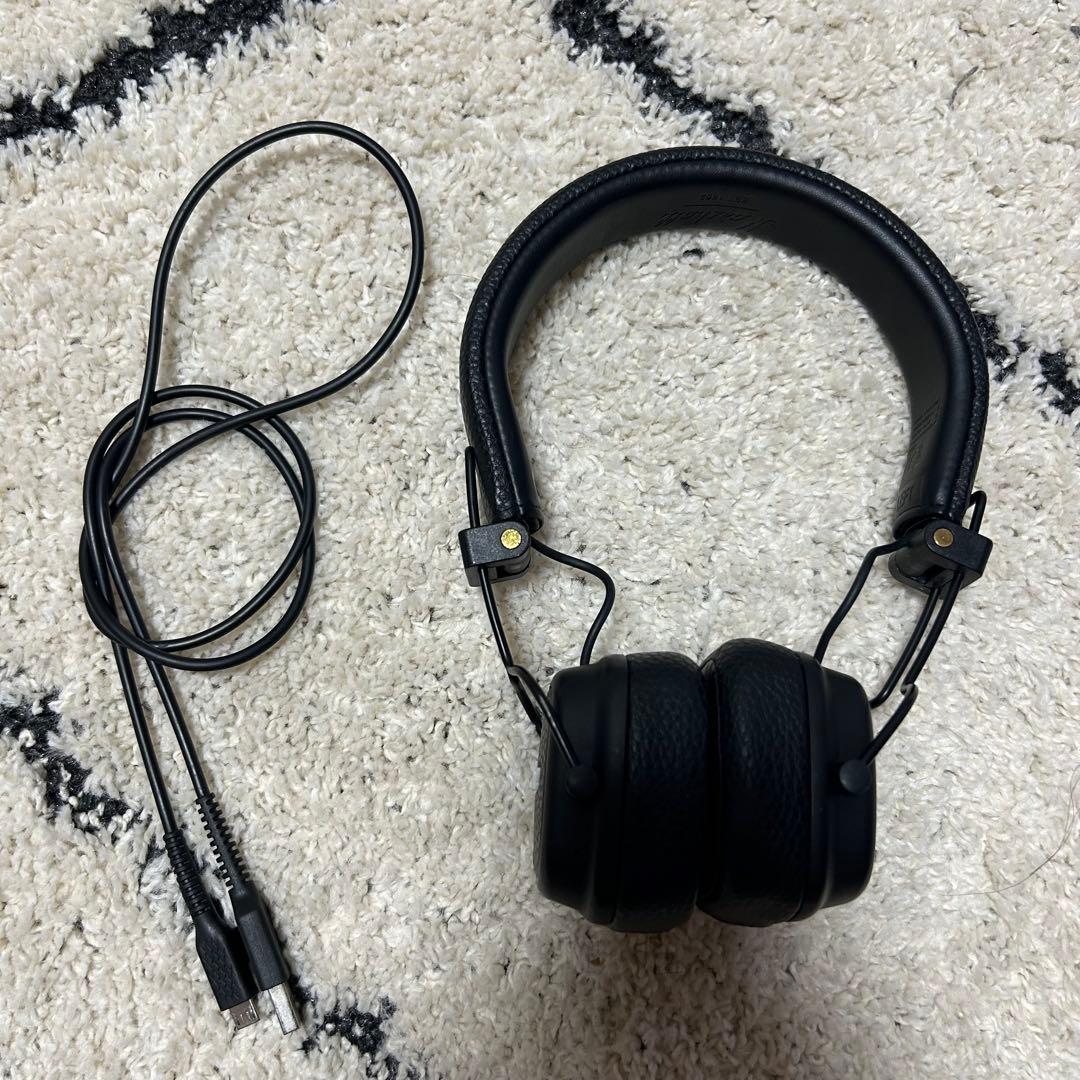 Marshall ワイヤレスヘッドホン ブラック　III