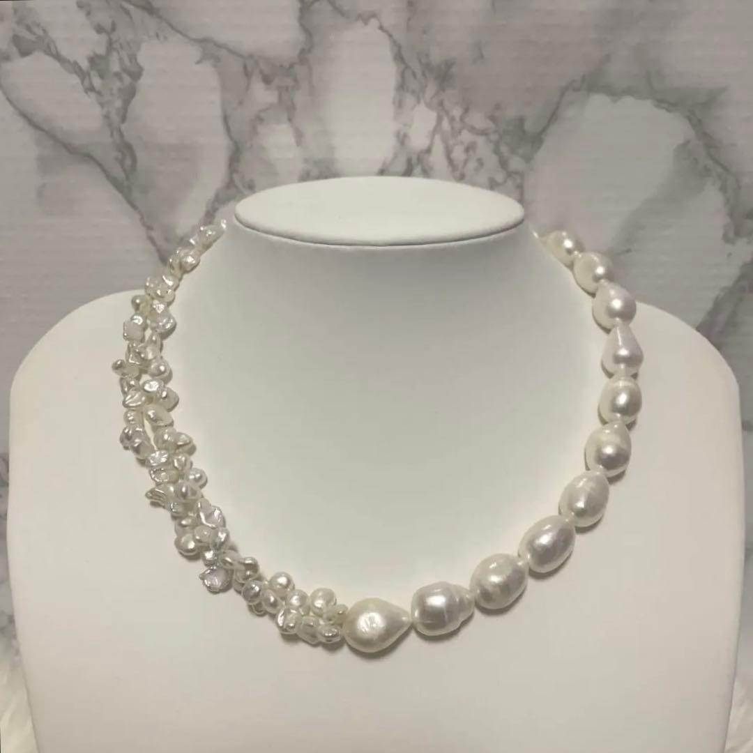 真珠　白蝶パール　ケシパール　ネックレス　南洋白蝶真珠　芥子真珠