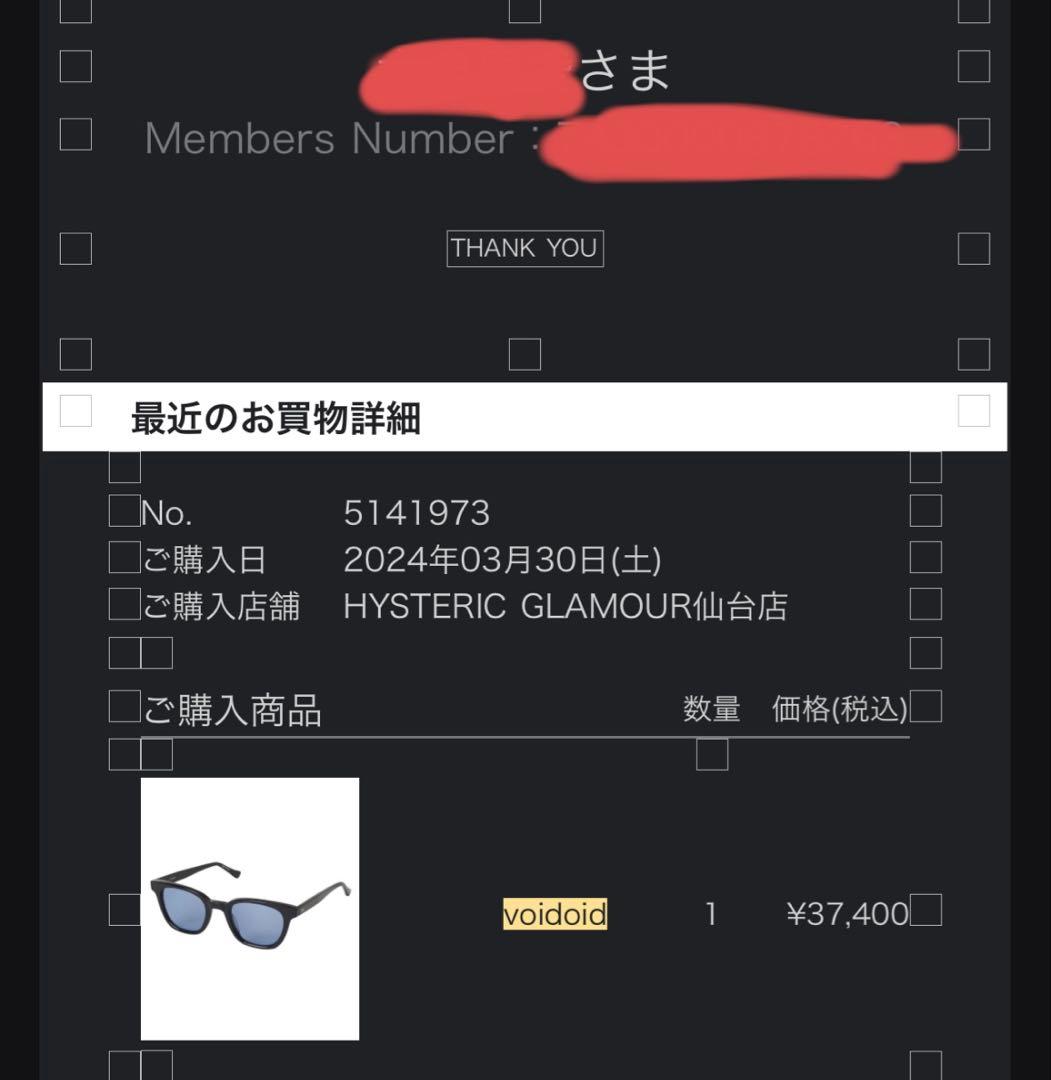 ヒステリックグラマー サングラス voidoid