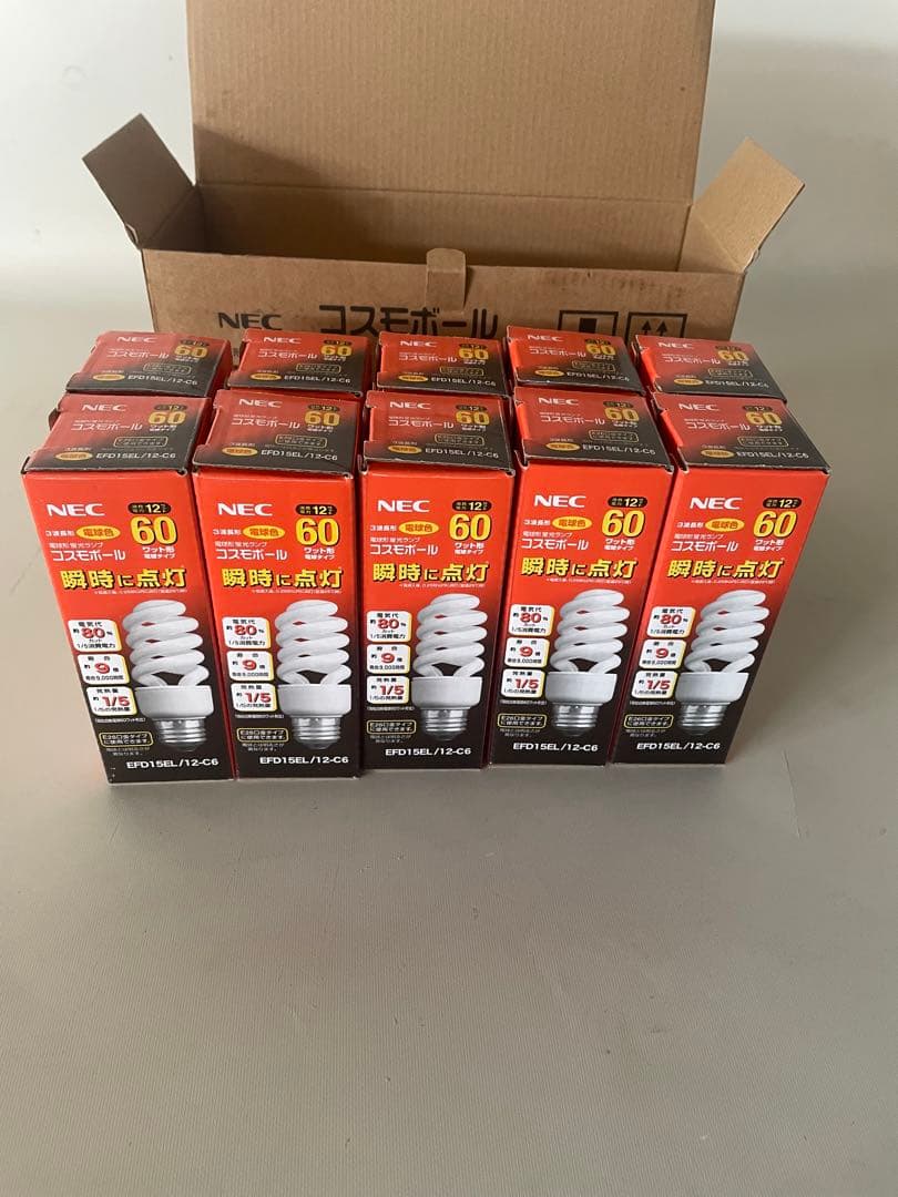 NEC 電球形蛍光ランプコスモボール60ワット形 EFD15EL/12-C6 ￼
