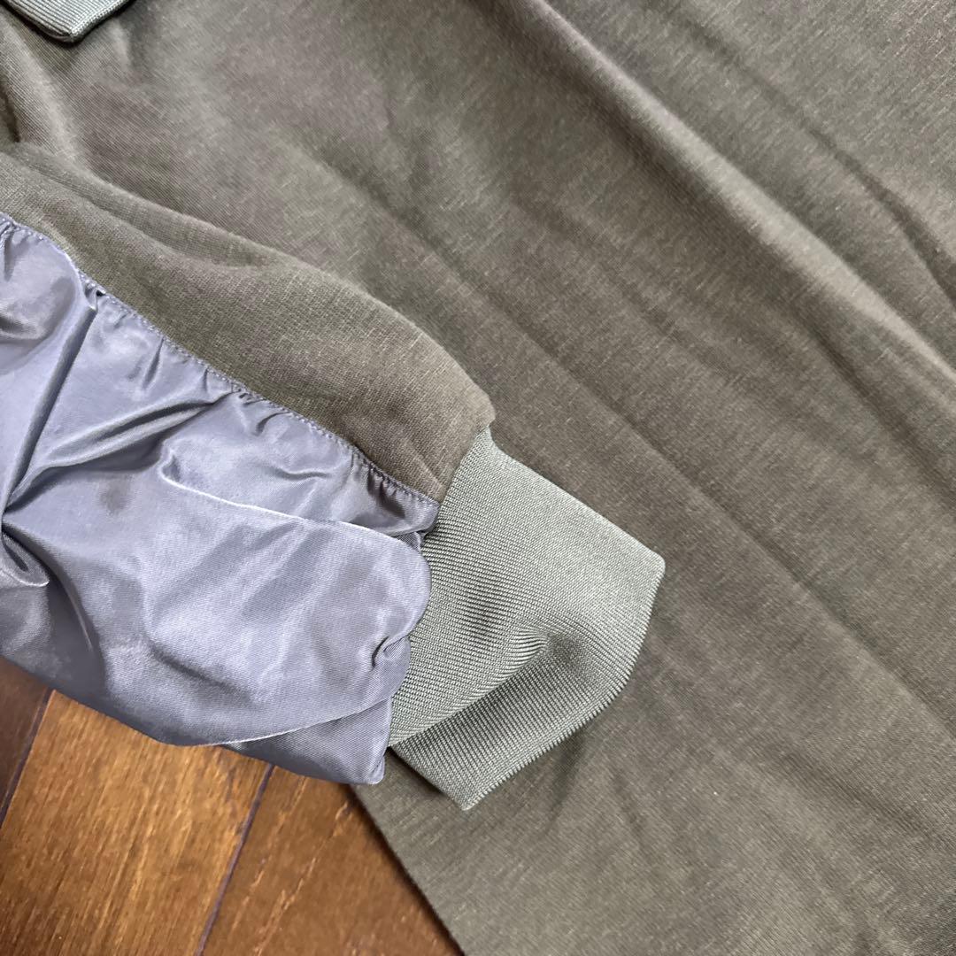 ラシュッド　ミリタリー　カーキ　オリーブカラー 長袖カットソーワンピース 38