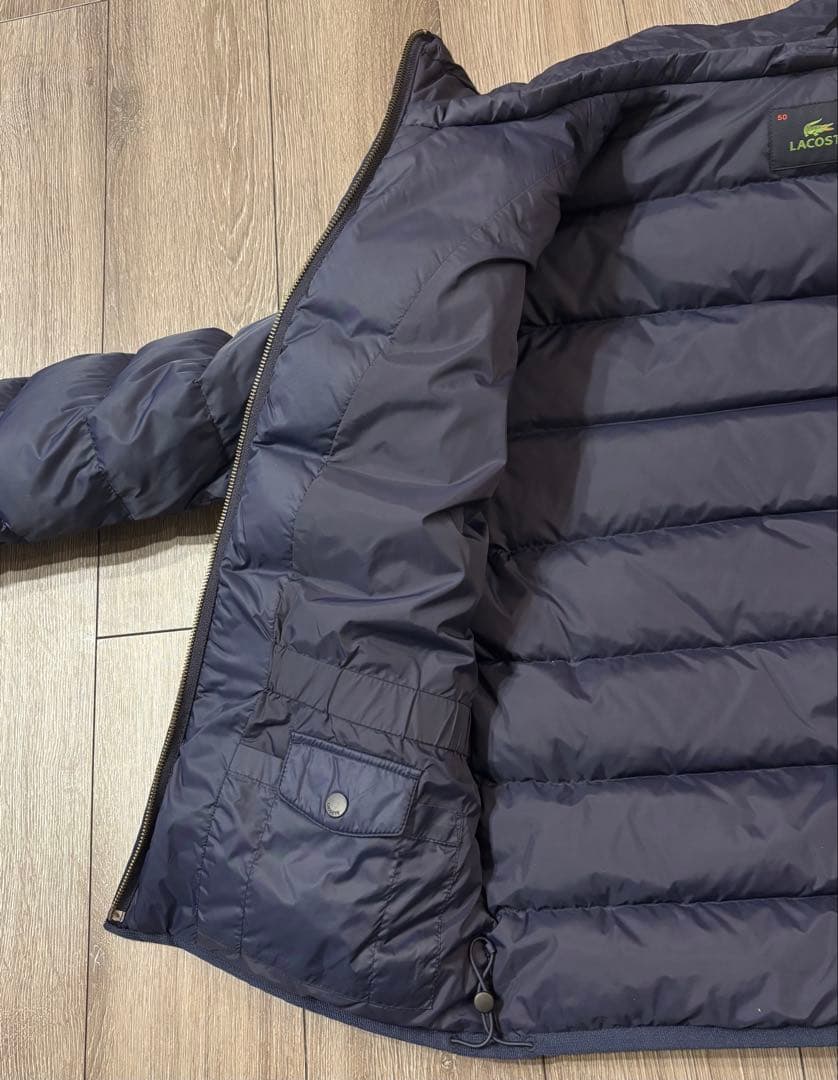 【びら】 LACOSTE ネイビー ダウンジャケット サイズ50