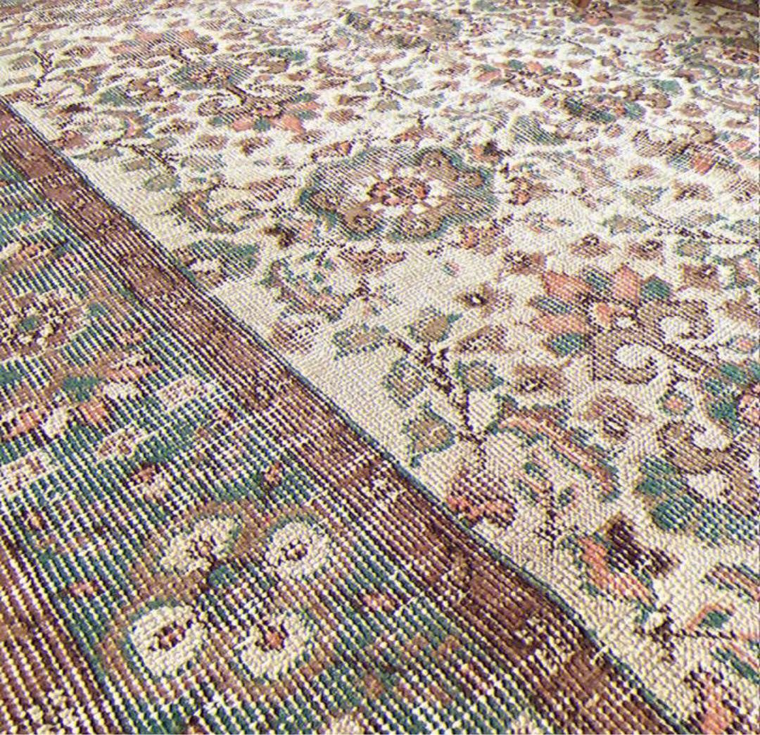 トルコ製ヴィンテージラグ♡アンティークペルシャ中東絨毯オリエンタルエスニック