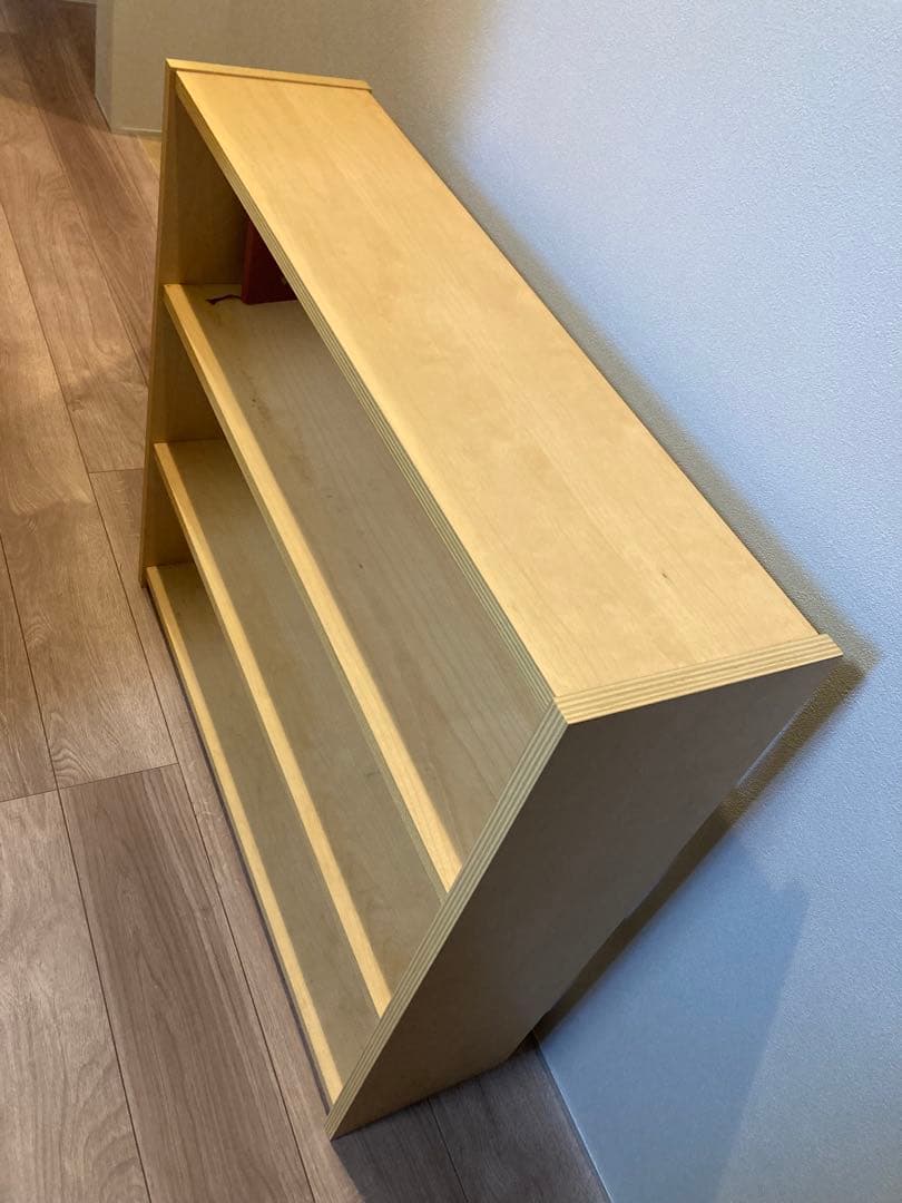 無印良品　バーチ材　シェルフ　本棚　3段