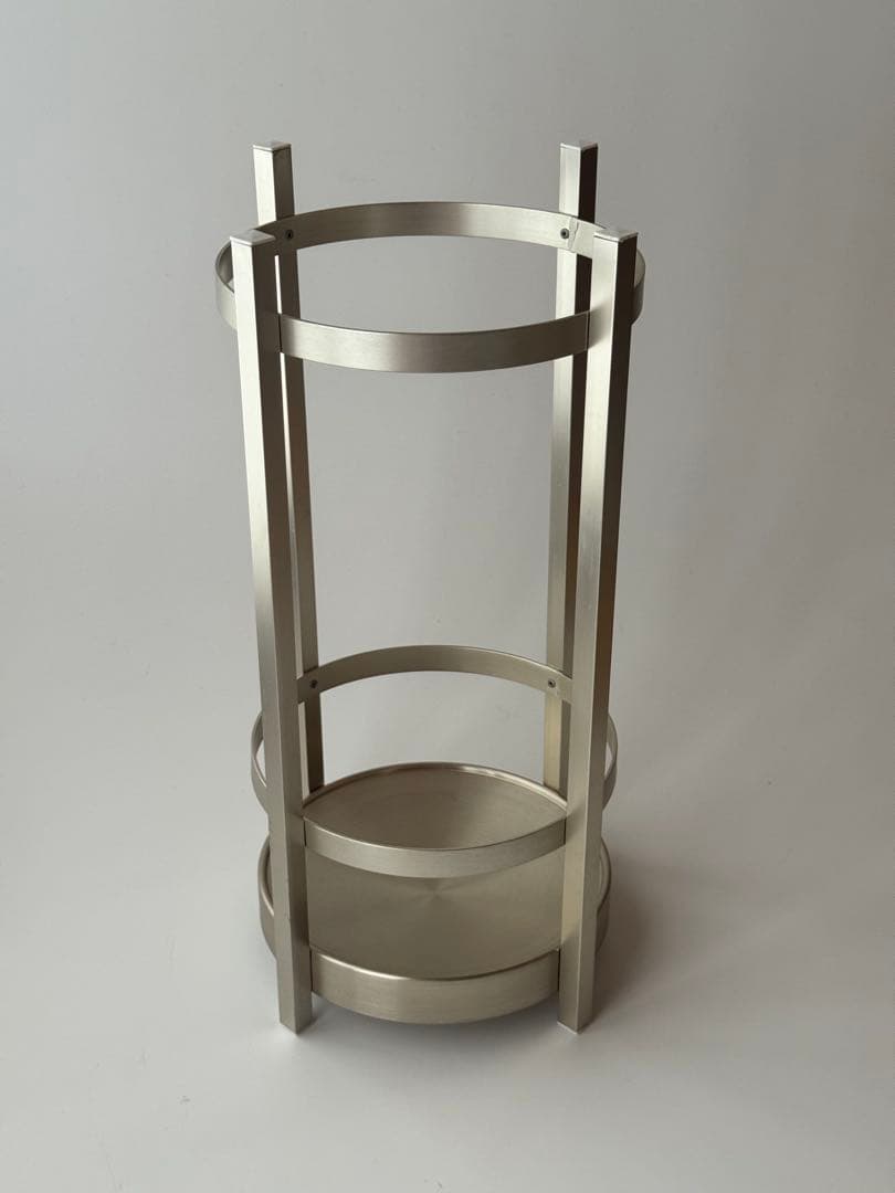 ポストモダン ステンレス 傘立て デッドストック 昭和レトロ 未使用