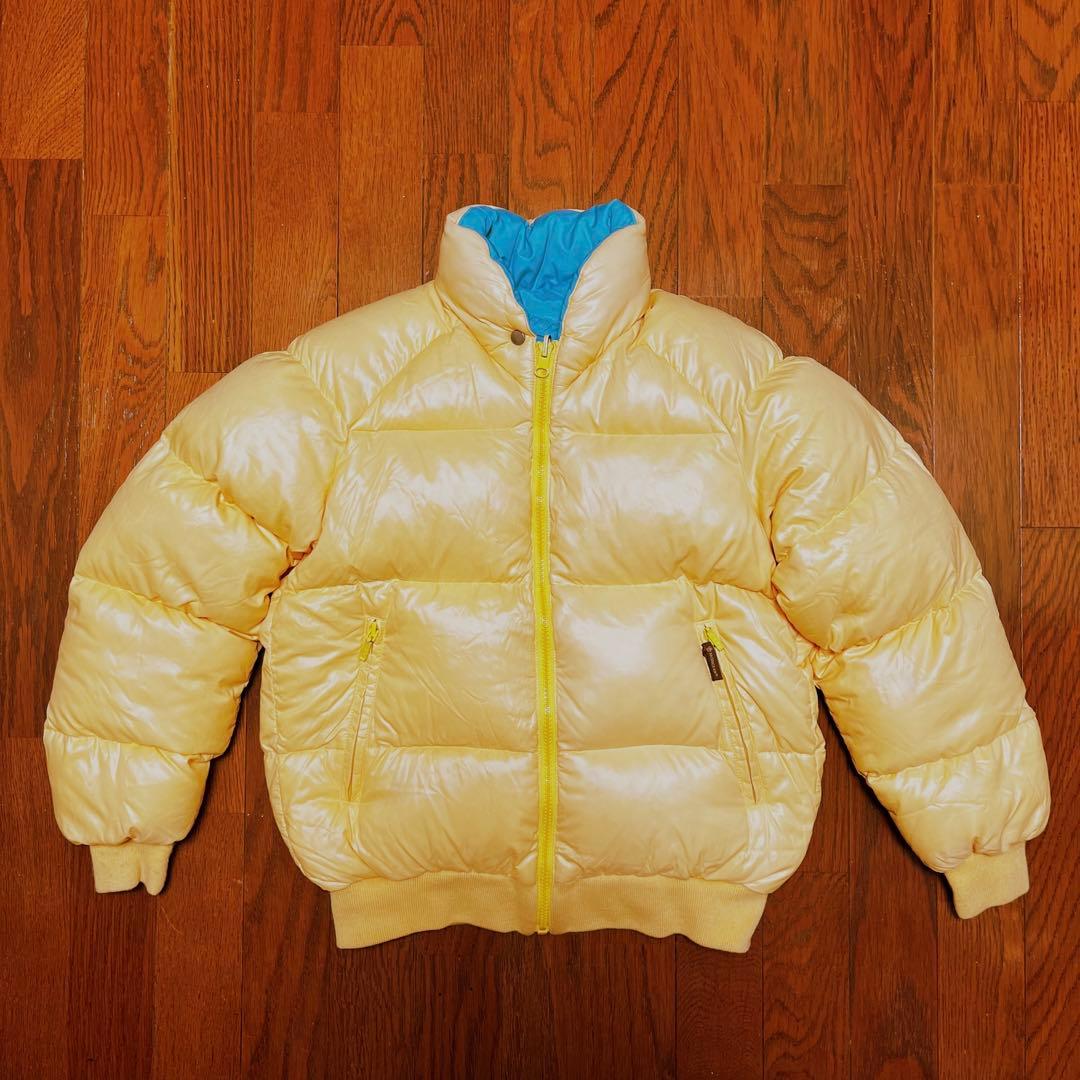 Moncler キッズ リバーシブルダウンジャケット 黄色x水色 日本製