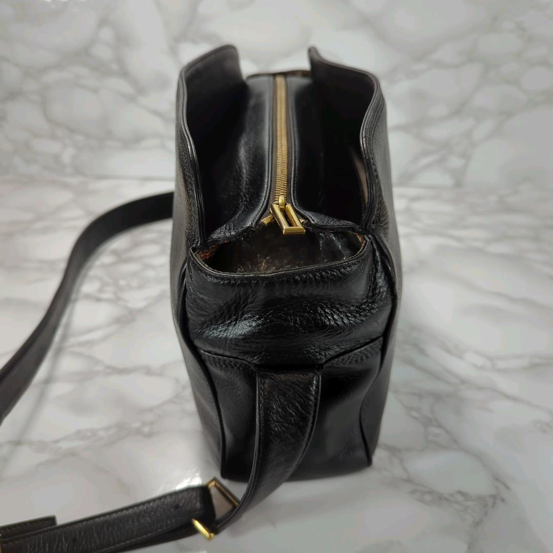 [美品]　LOEWE ロエベ アナグラム シ ョルダーバッグ ブラック