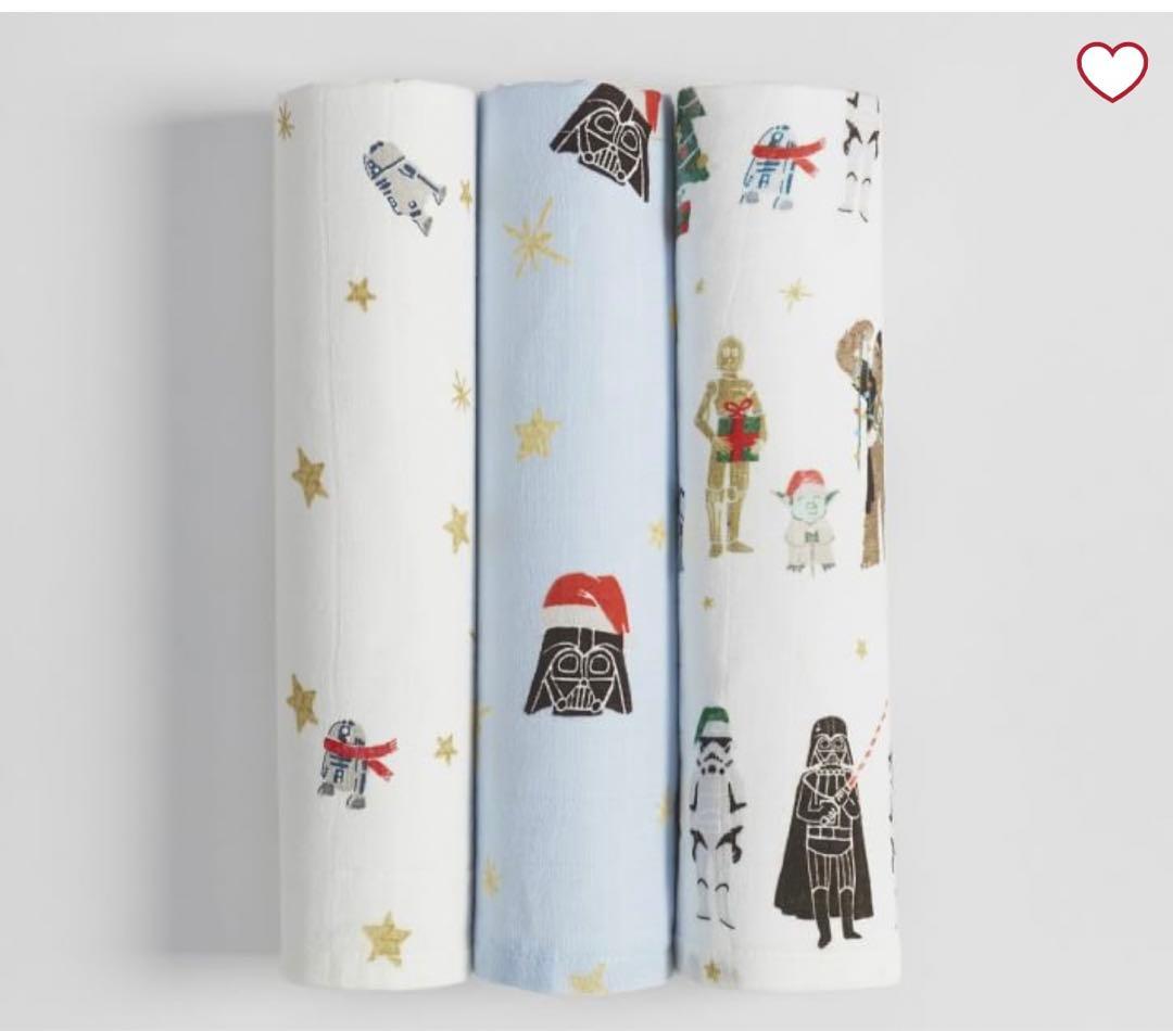 （N）スターウォーズ　クリスマス　おくるみ/ブランケット　3枚セット