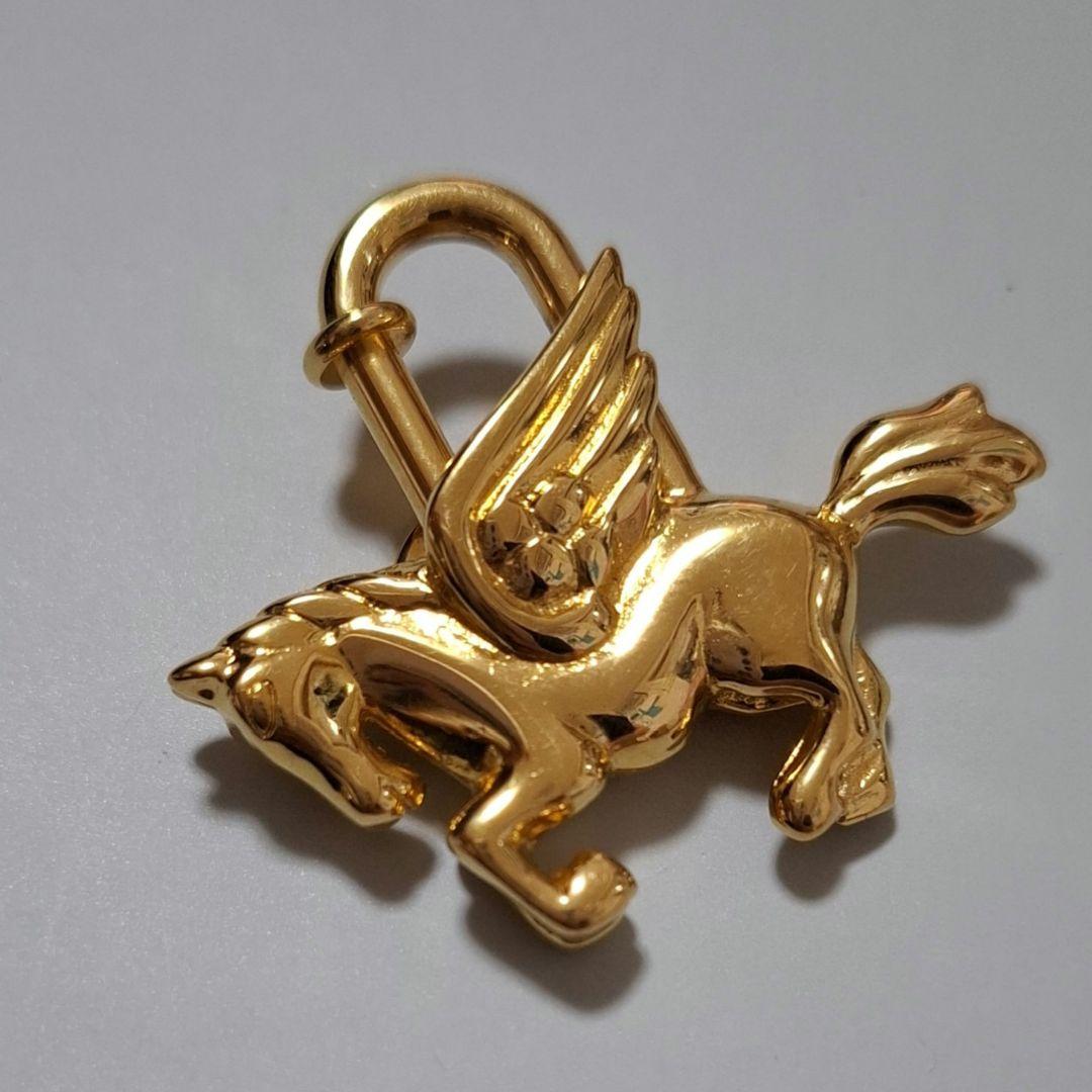 【美品】HERMES カデナ ペガサス ゴールド