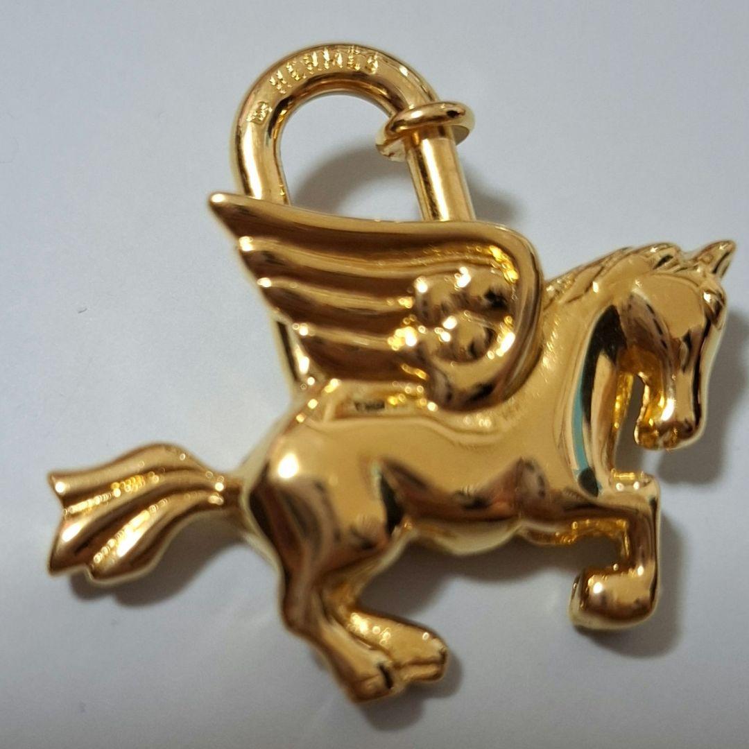【美品】HERMES カデナ ペガサス ゴールド
